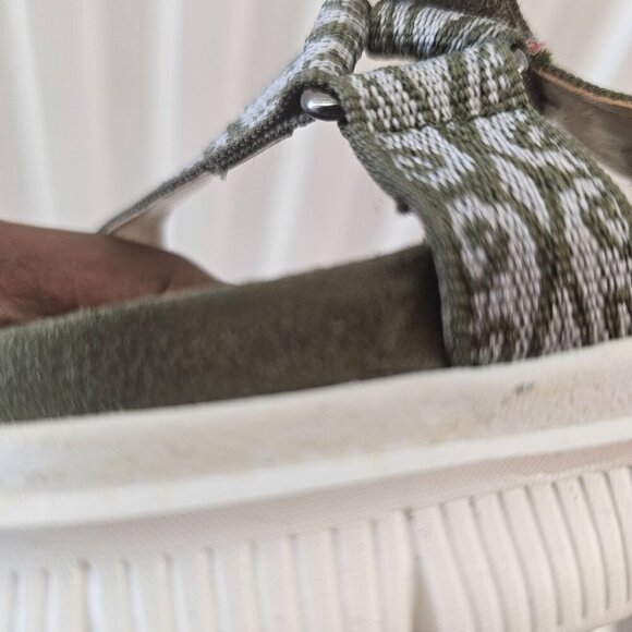 Cheeks Fit Body By Tony Little Women’s Sandals 8M Green & Gray Geometric - Picture 11 of 12